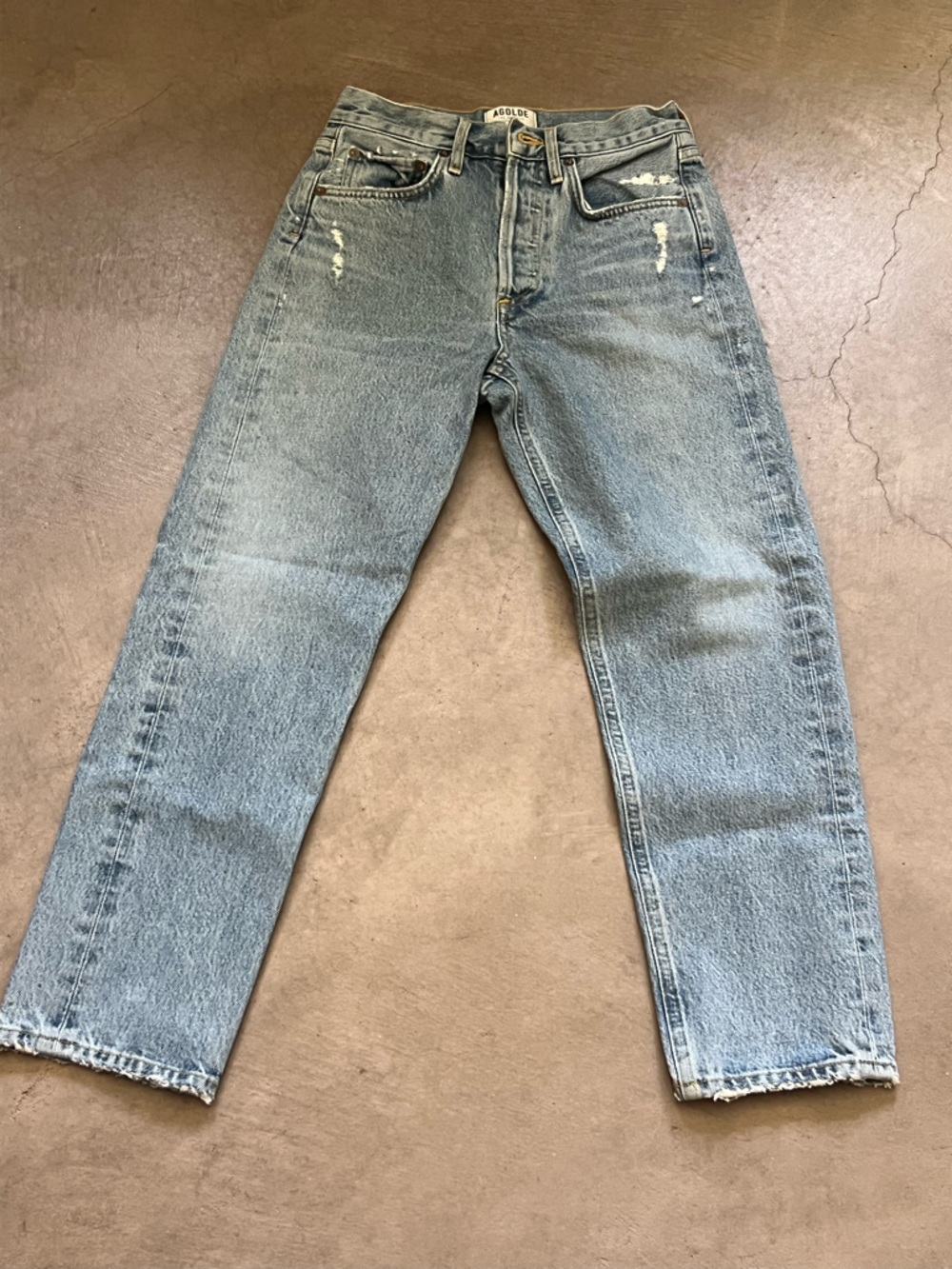 Agolde Light Wash Women’s Straight Jeans